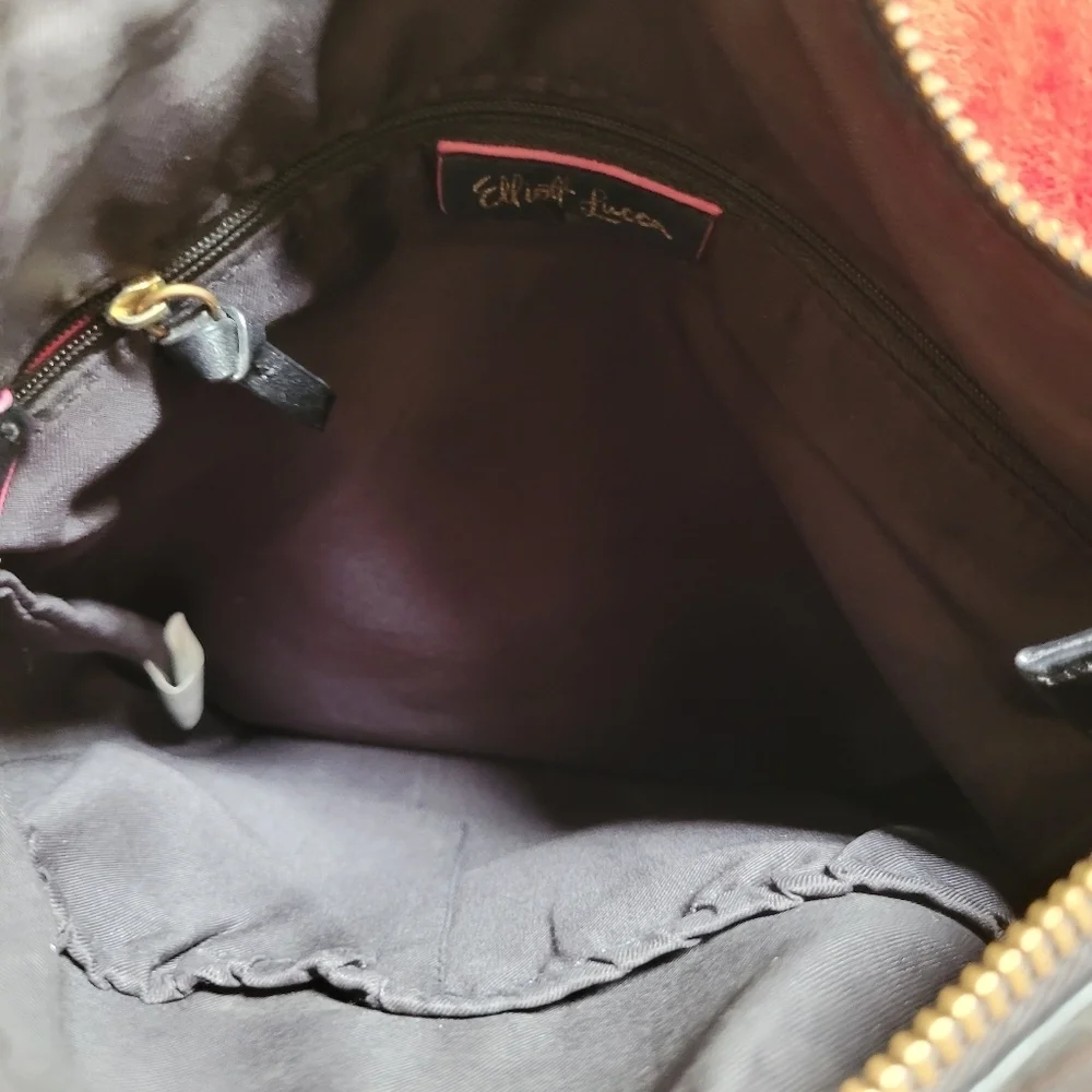 Elliott Lucca Black Leather Crossbody Purse